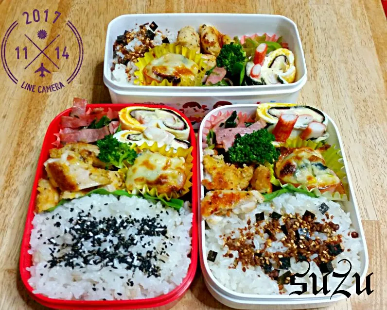 Snapdishの料理写真:#jkおべんとう+1
#3人分|suzuさん