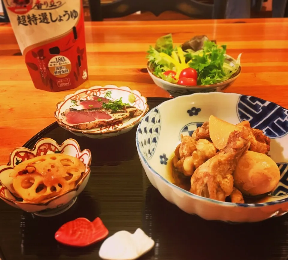 〜夕食〜
鶏手羽元と卵と大根煮|nainaiさん