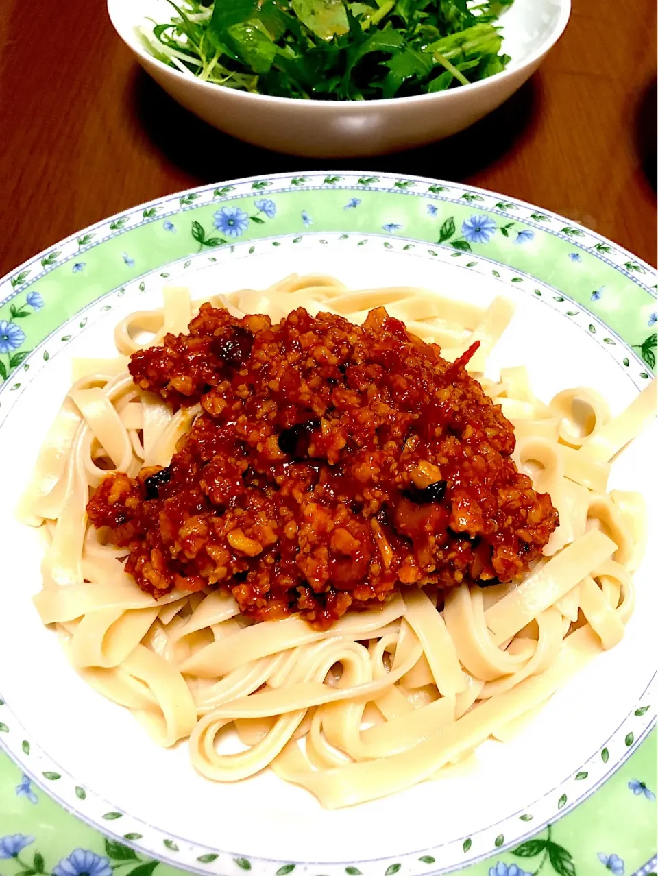 玄米パスタと、豆腐で作ったミート(紛い)ソース(冷凍豆腐をひき肉がわりに...)|masasho's momさん