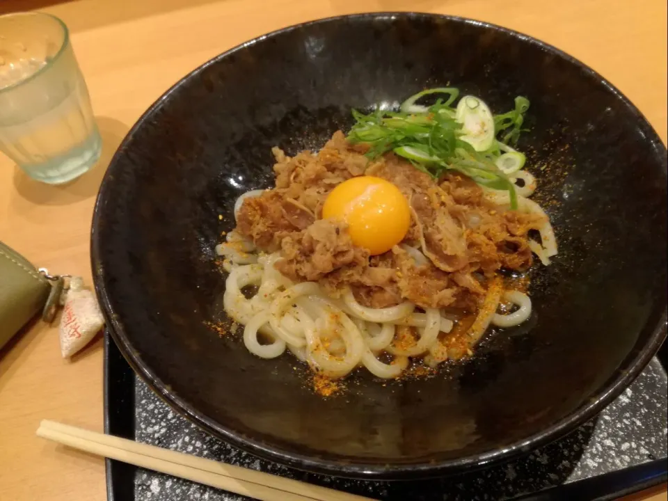 Snapdishの料理写真:牛すき釜玉うどん🥚
 #浪花そば|Kojiさん