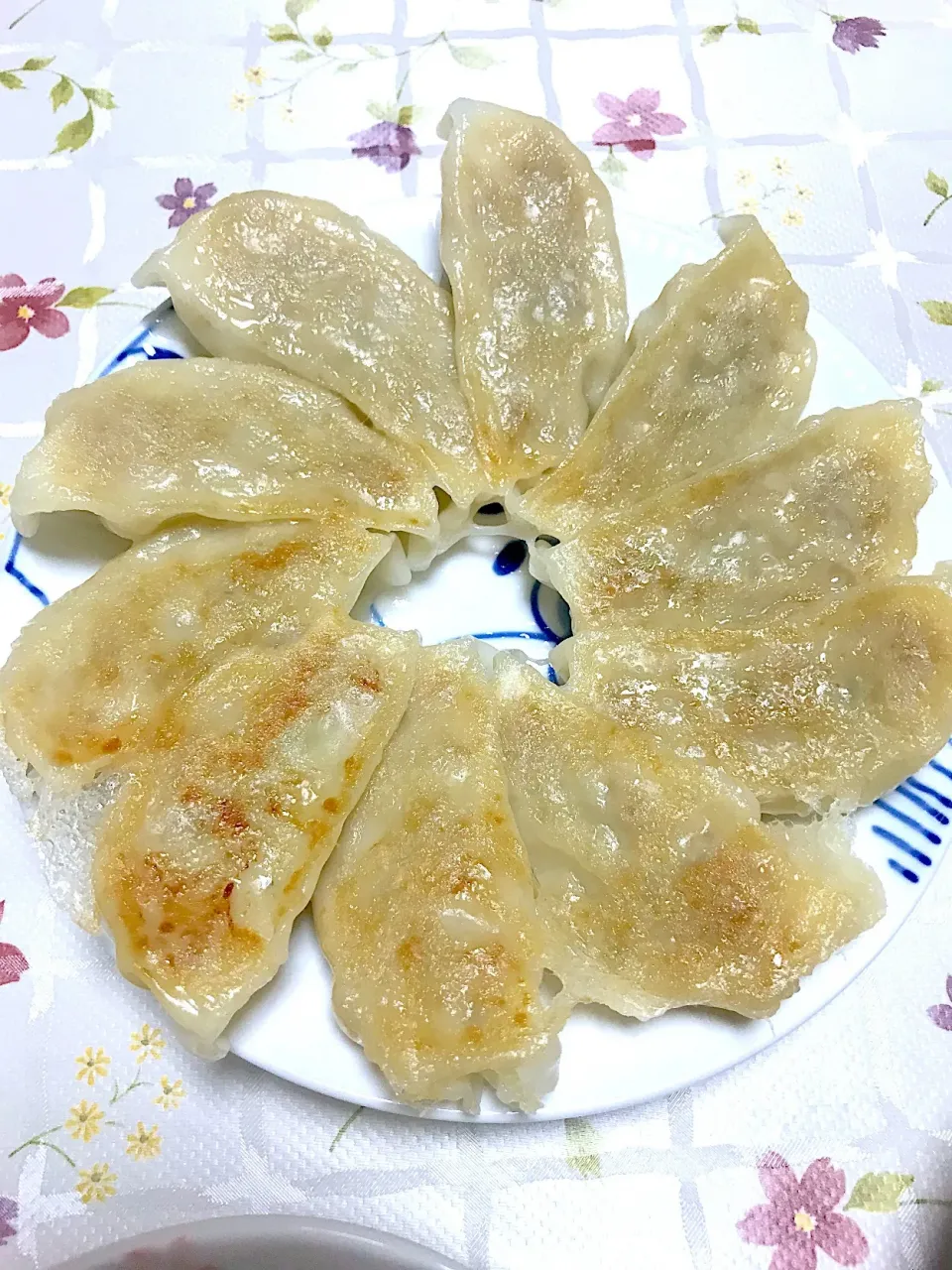 餃子 ON ロイヤルコペンハーゲン皿(￣▽￣;)
お皿の柄が見えないです(￣▽￣;)|プリンセスみっちゃんさん