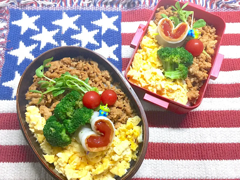 そぼろ弁当🍱|三姉妹のママさん