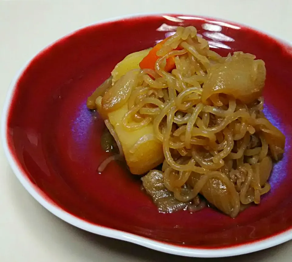 しらたきが食べたい日の肉じゃが|あらいぐまのしっぽさん