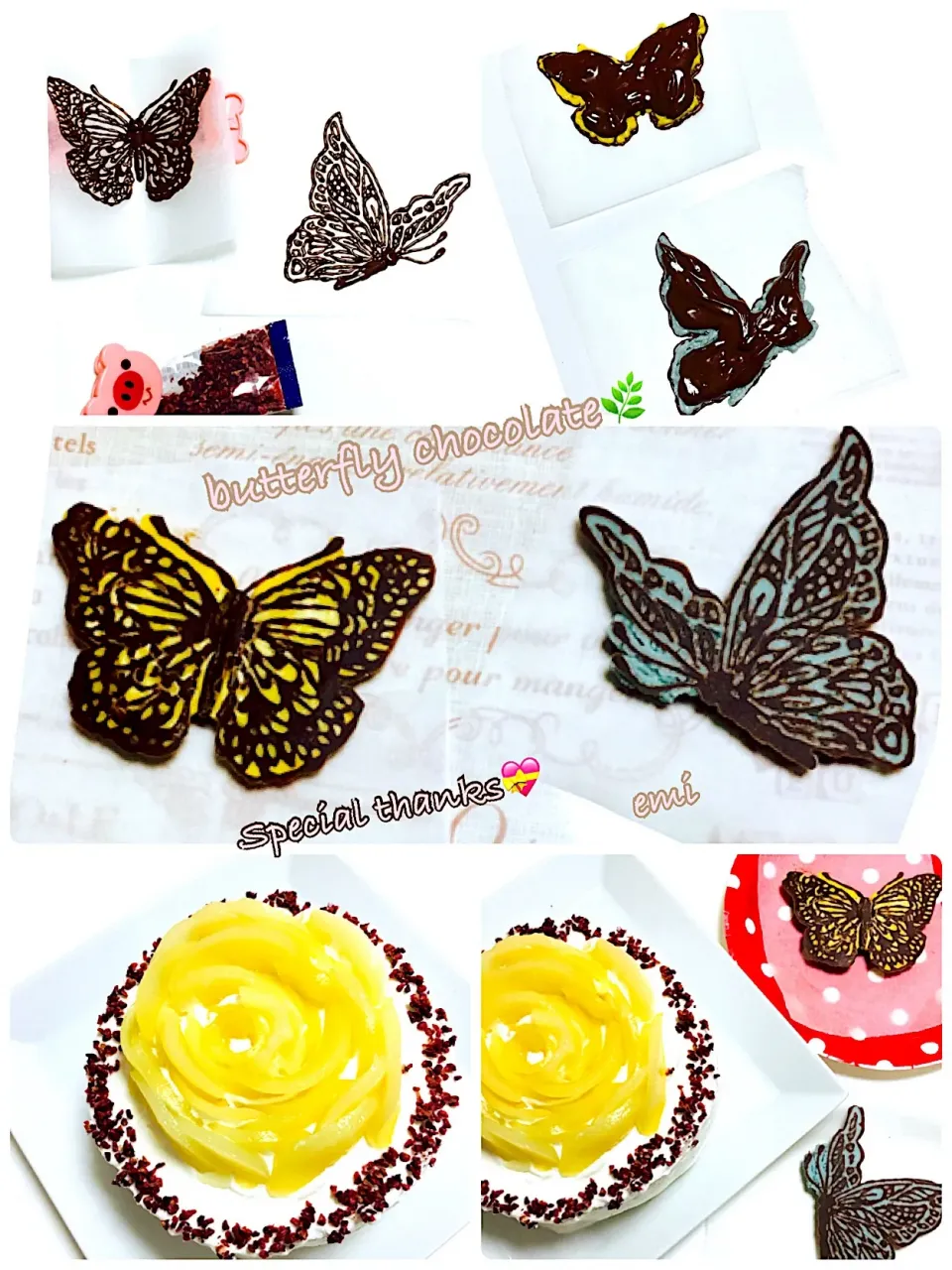 #butterfly chocolate🦋cake🌿|femi🌿さん