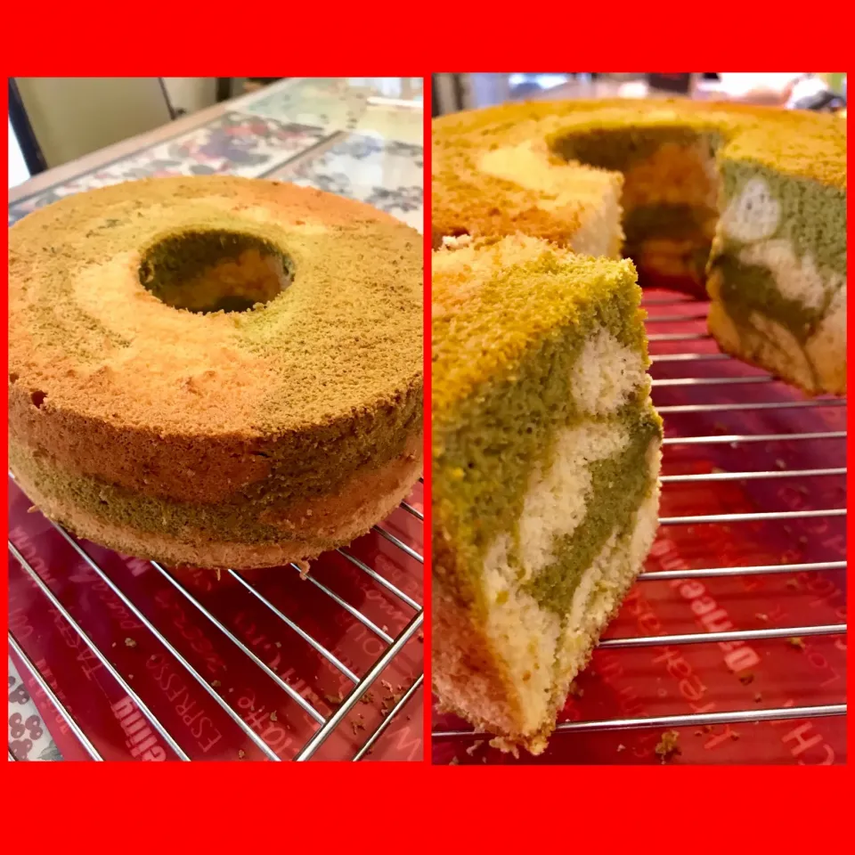 Macha Chiffon Cake|きくちゃんさん