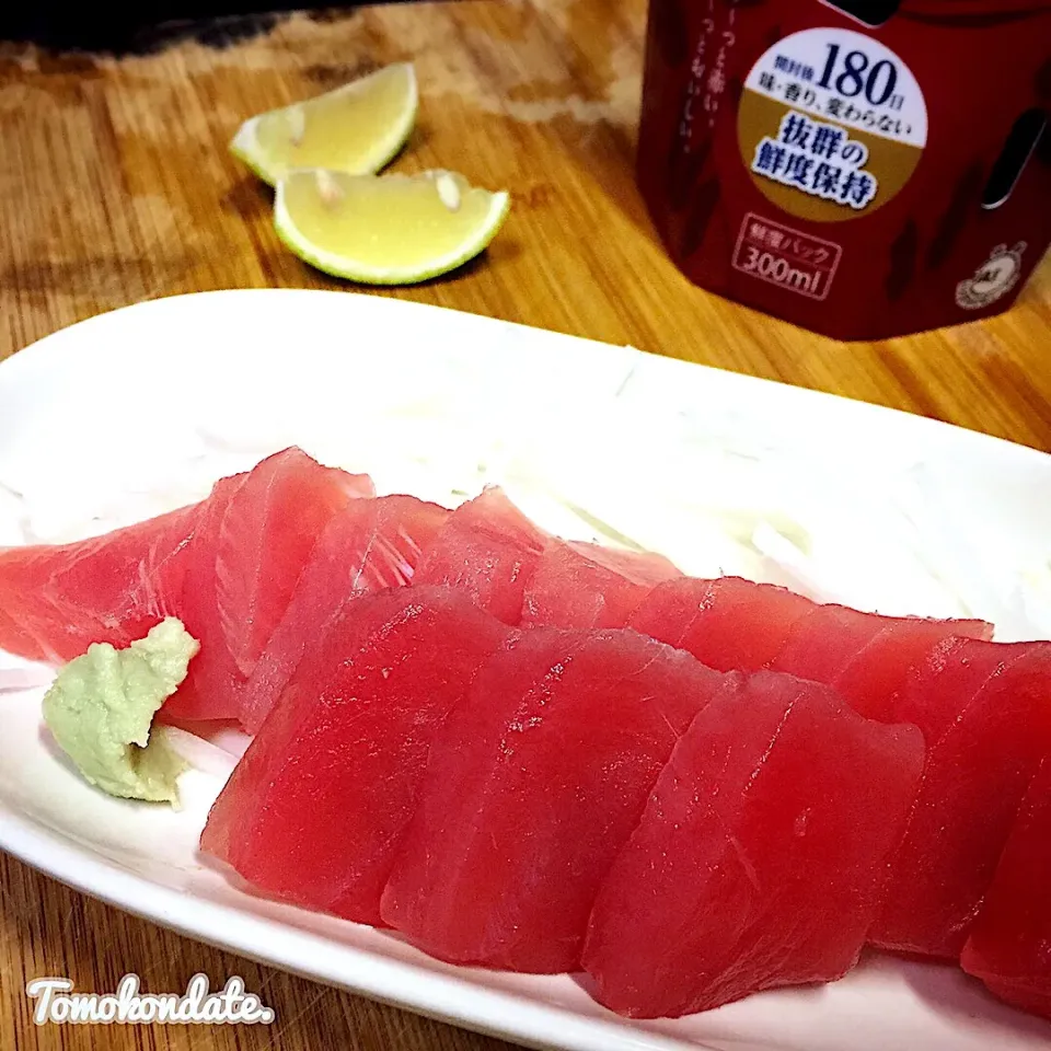 高知産まぐろのお刺身をヤマサの鮮度の一滴で🐟♡|🇯🇵ともこちゃん。さん