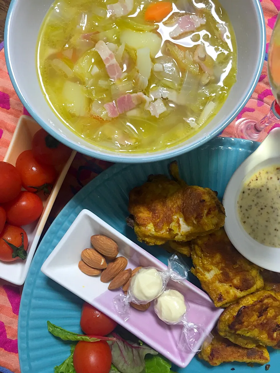 本日 お料理教室で習ったチキンのピカタと野菜たっぷりスープ🌟|マギさん