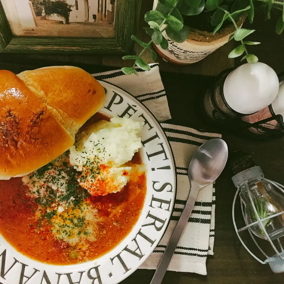 パプリカスープで朝ごはん#カレー部|はるなさん