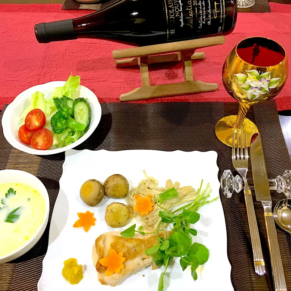 Snapdishの料理写真:昨夜はボジョレーヌーボーに合わせたメニュー🍷|Pinkroseさん