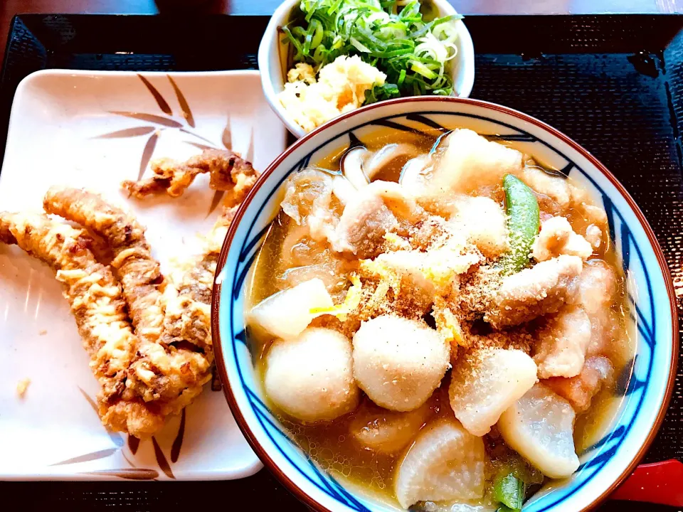 ごろごろ野菜の揚げ出しうどんとゲソ天|yさん