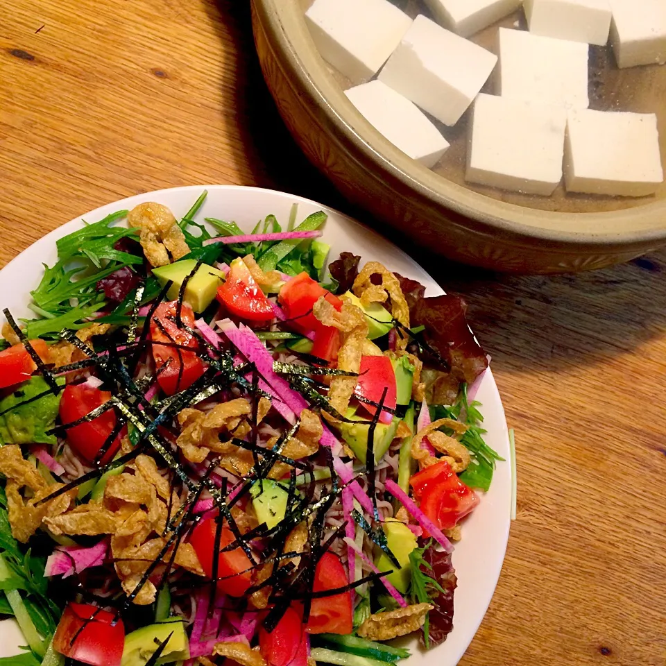 vegan グルテンフリー シュガーフリー
蕎麦サラダ
湯豆腐|makiko_aさん