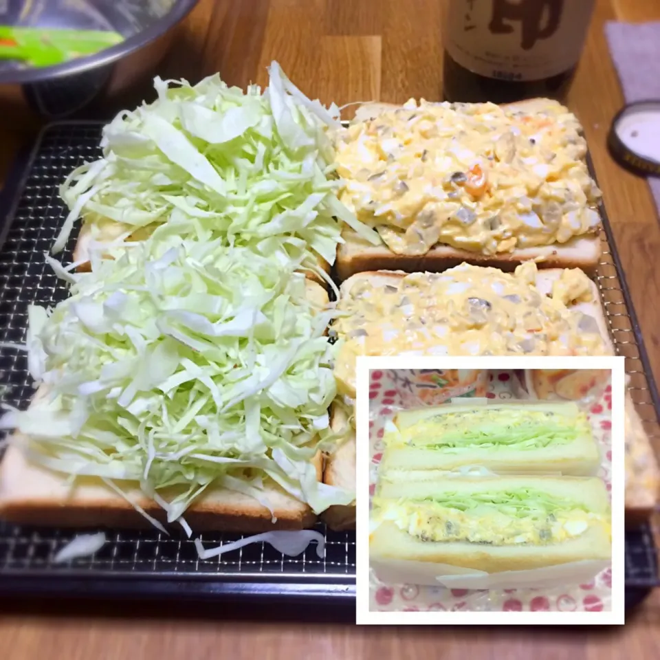 卵たっぷりサンドイッチ🍞(o⁰⊖⁰o)
#サンドイッチ弁当|morimi32さん