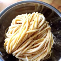 パスタマシンをもらって初めてつくったパスタ（デュラムセモリナ100%）|asaimihoさん