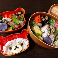 Snapdishの料理写真:子供のお弁当
 #キャラ弁 #サンタ帽子コリラックマ#お姉ちゃんはワッパ #音楽会|Yu5minさん