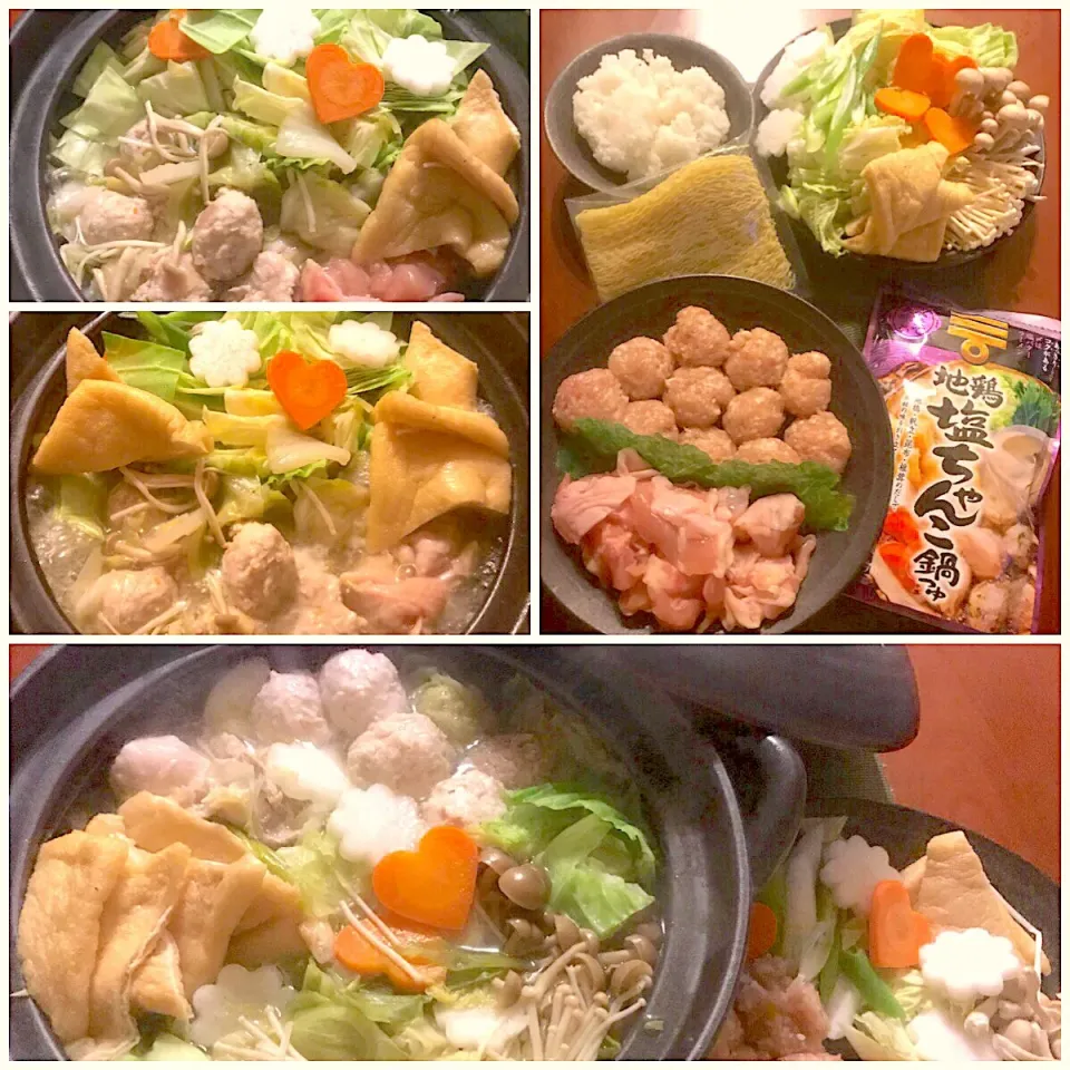 Snapdishの料理写真:Chickenballs&vagetable pot🍲地鶏塩ちゃんこ鍋|🌈Ami🍻さん