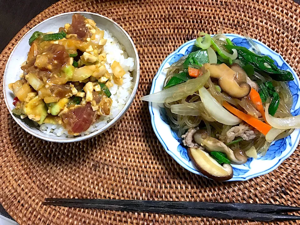 Ahi poke & japchae|yeni kartikasariさん