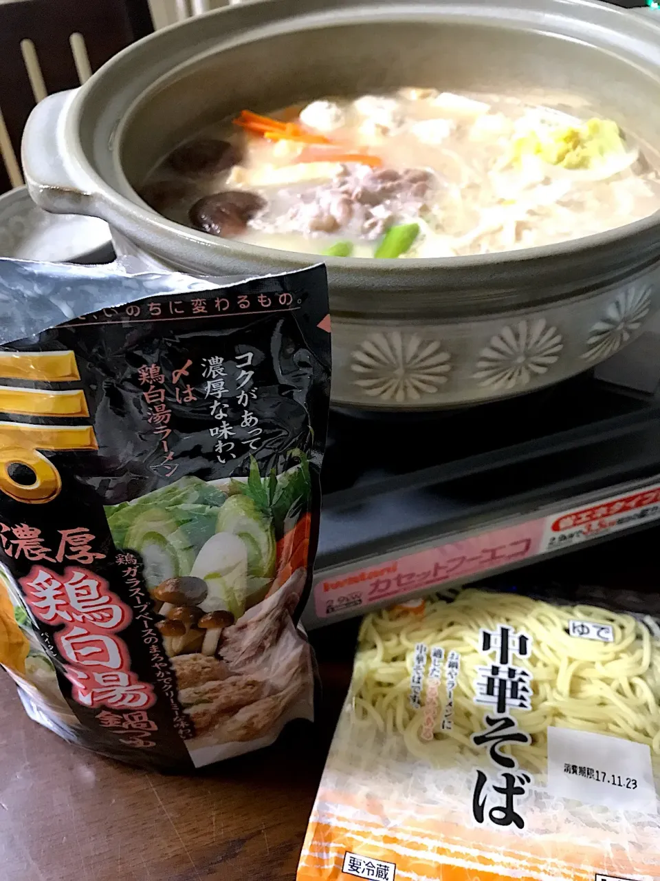 〆まで美味しい 濃厚鶏白湯鍋つゆで締めラーメン|kiicoさん