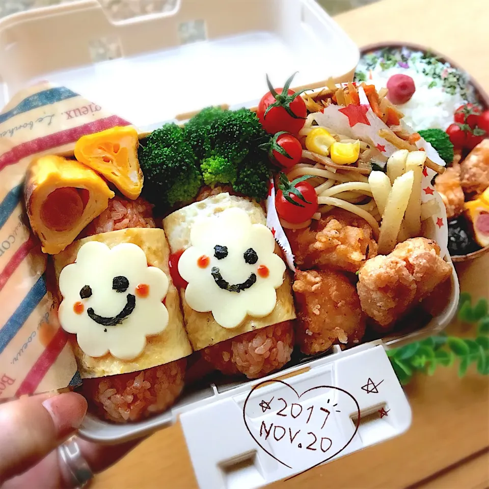 #今日のお弁当#娘弁当 は#スティックオムライス に#smile ちゃんで月曜日がんばろー！|さえちゃんさん