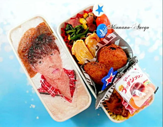 CROSS GENE『YONGSEOK』弁当
 #オブラートアート
 #似顔絵弁当|みんなのあねごさん