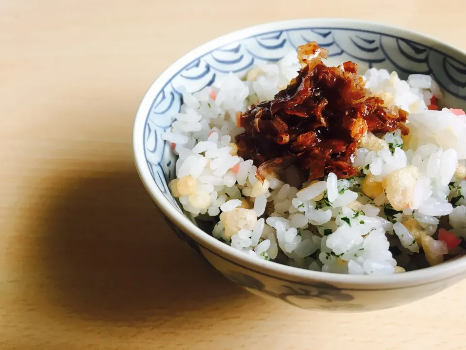 たこ焼き風混ぜご飯(横アングル)|長い谷の川さん