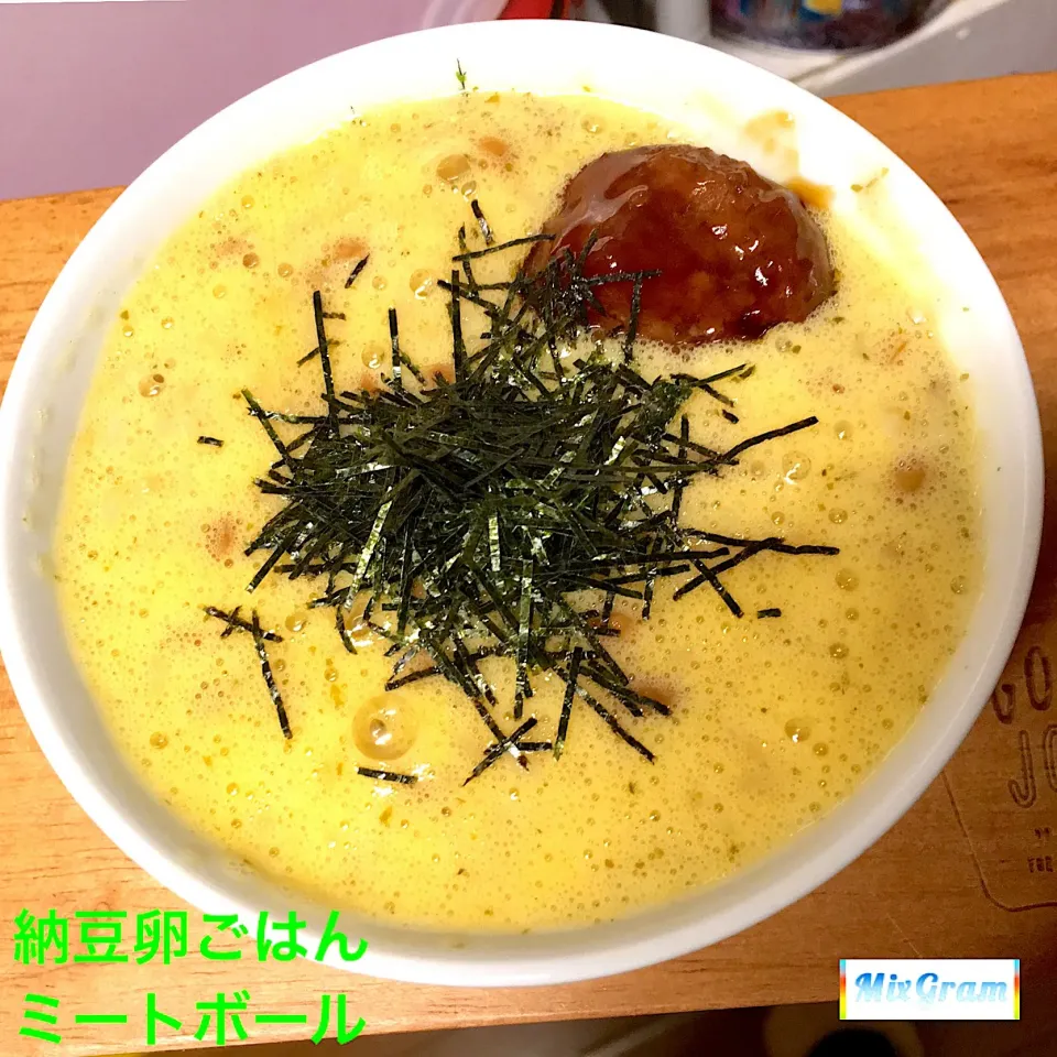 11.17  モーニング  納豆卵かけごはん🍚|宙まめさん