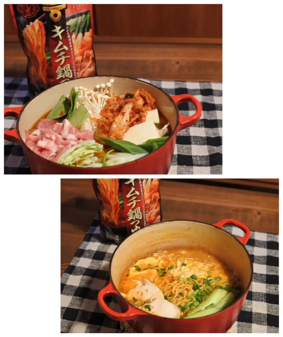 Snapdishの料理写真:キムチ鍋 〆はラーメン|まいぱんさん