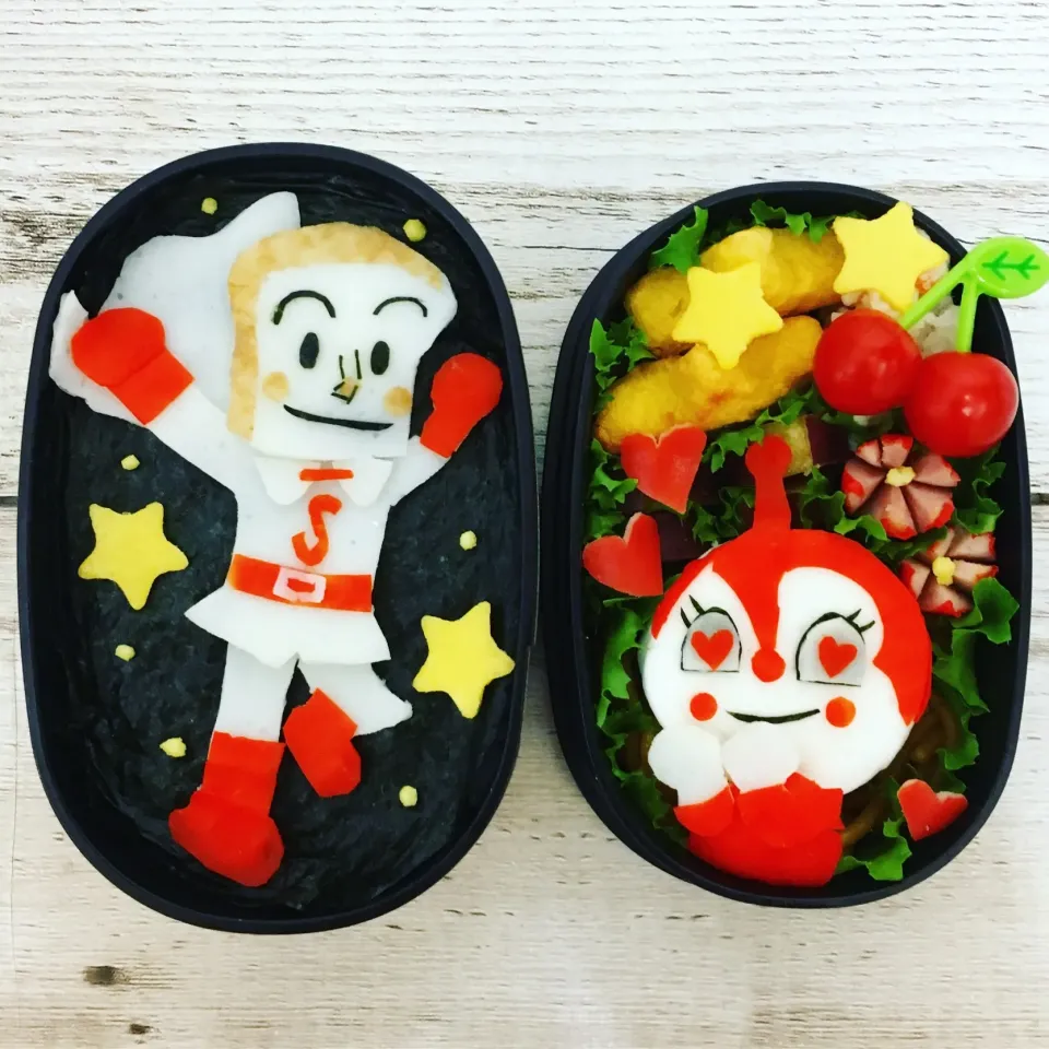 Snapdishの料理写真:キャラ弁
しょくぱんまん♡ドキンちゃん弁当|ちえさん