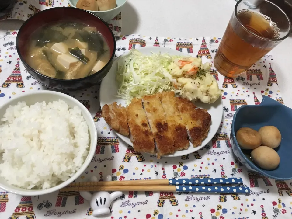 ★とんかつ
★里芋の煮っころがし
★ポテトサラダ|みきゃこさん