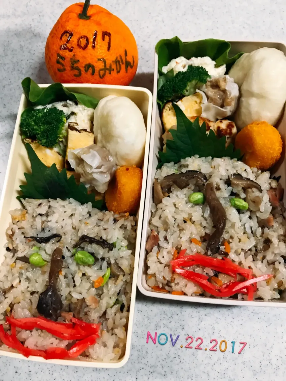 Snapdishの料理写真:お弁当〜〜🍱   
旦那＆社会人1年生の次女🍱|まんぞーさん