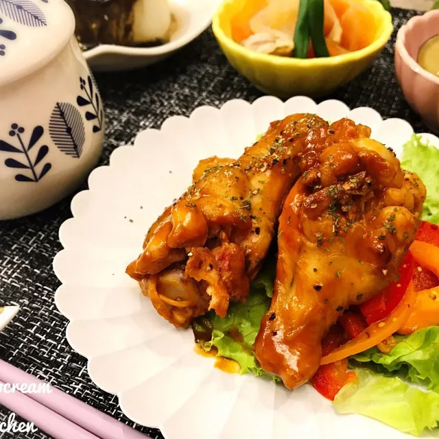 momocream+あゆちさんのフライパンで１５分！簡単ガッツリ！手羽元のBBQチキン #レシピブログ #RecipeBlog|レシピブログさん