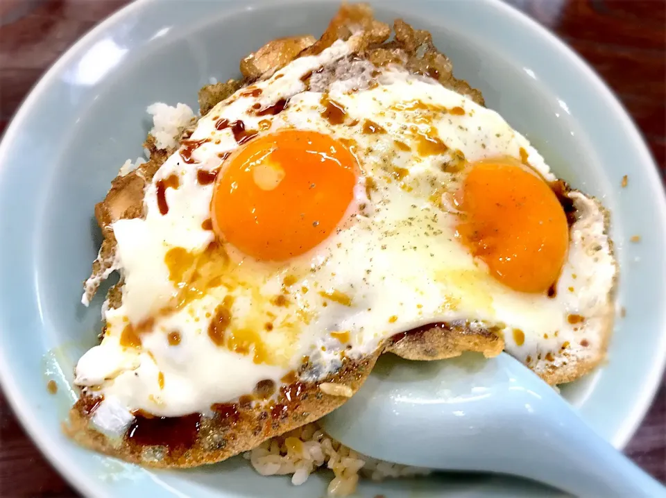 Snapdishの料理写真:元祖焼き豚玉子飯😆|ゆりぞ。さん