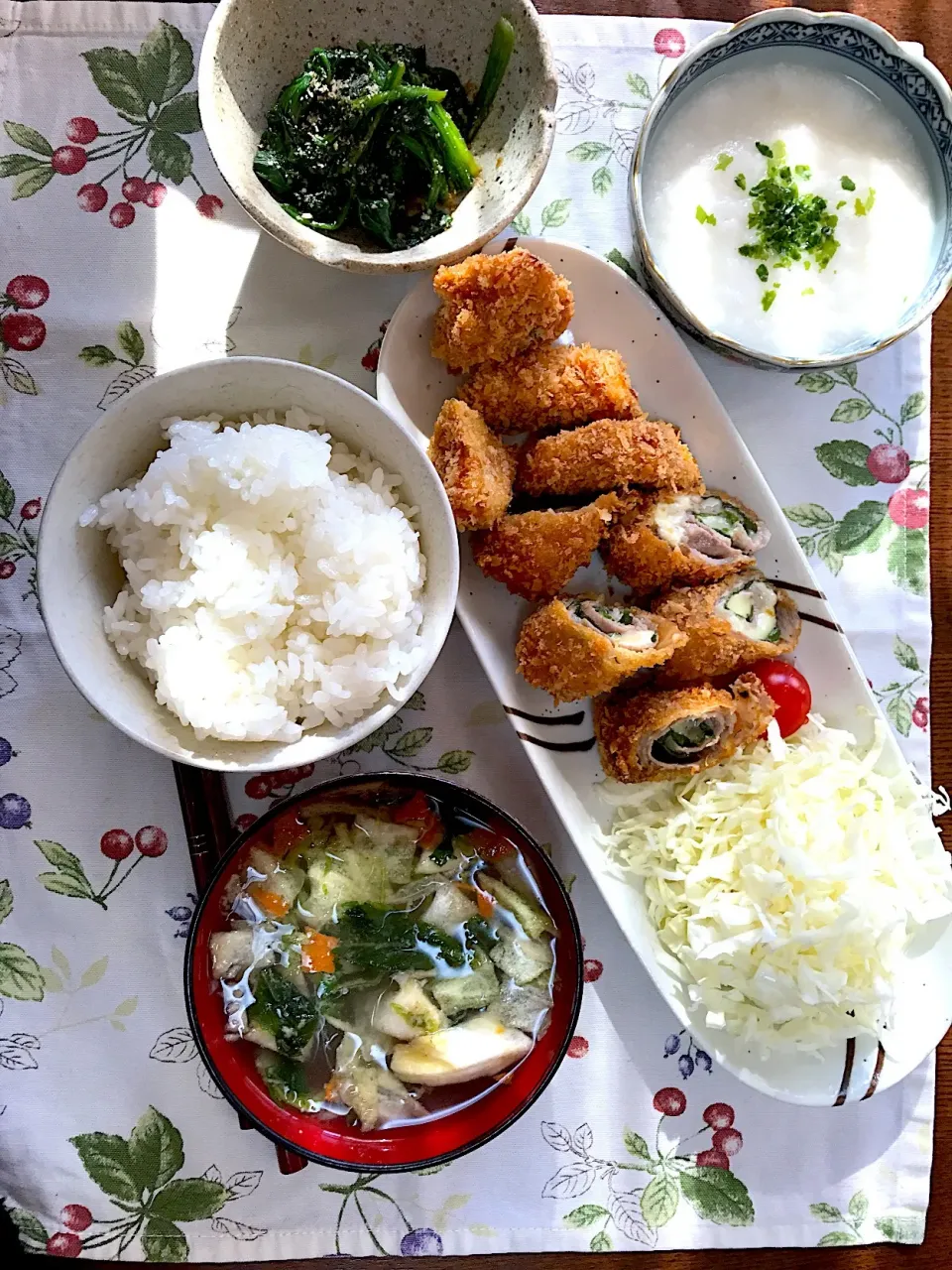 青じそとチーズのロールカツ定食|Zunkoさん