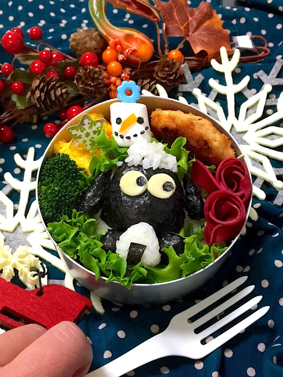 Snapdishの料理写真:#キャラ弁  #キャラ弁当 #羊のショーン #おにぎり弁当  #クリスマス|大島愛子さん