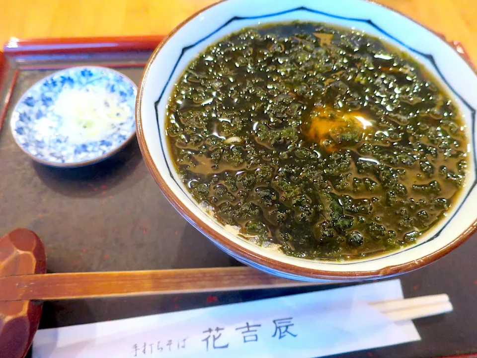 青さのり月見蕎麦@手打ちそば 花辰吉 小伝馬町|Mickeeさん