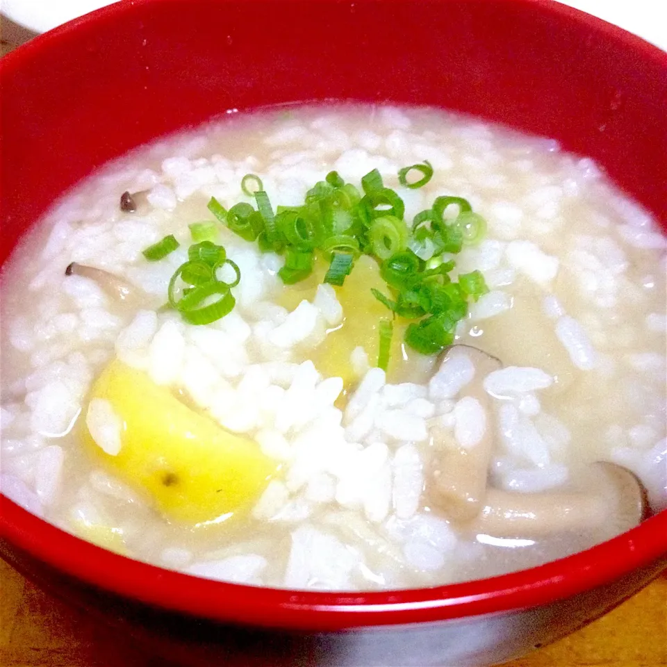 鍋の〆はさつまいも🍠を残しおじや😌💕|まいりさん