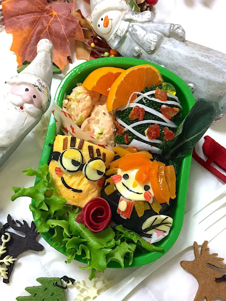 #キャラ弁当  #ミニオンズ弁当  #キャラ弁  #クリスマス|大島愛子さん