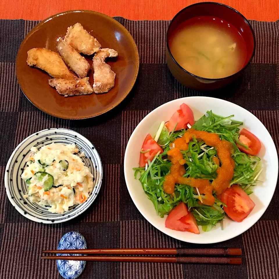 カジキの唐揚げ定食|あーしょかぽんさん