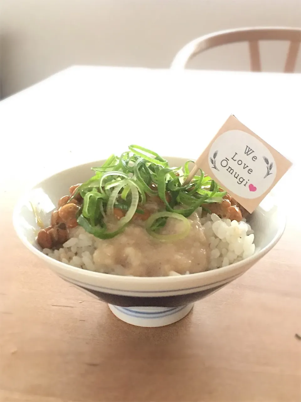 もち麦入りご飯に納豆とろろのせ🍚
#大麦たのしみ隊|すずさん