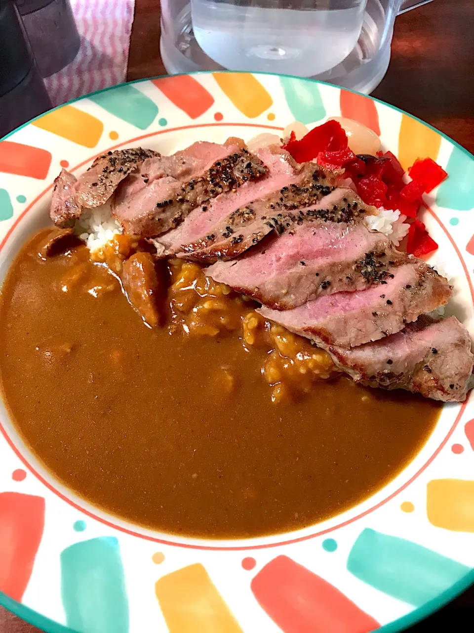 ステーキカレー🍛サービスで650円🥩でも毎日サービスらしい❣️|agnes2001さん