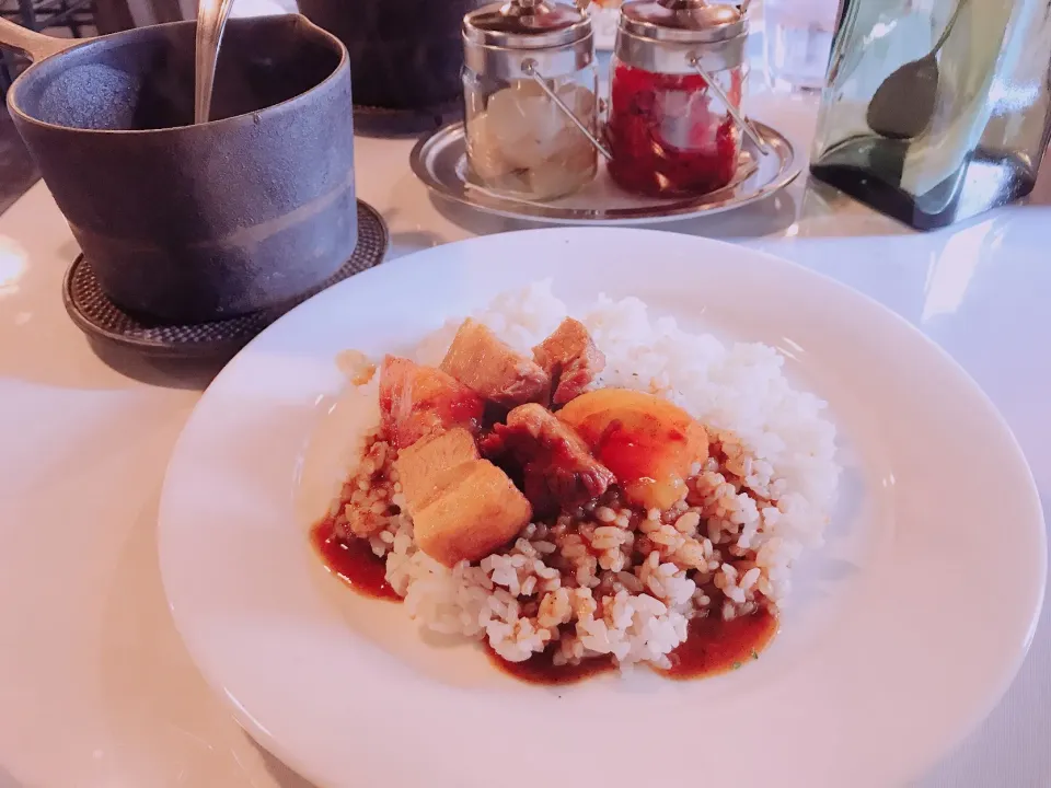 豚角煮とトマトのカリー|ちゃみこさん