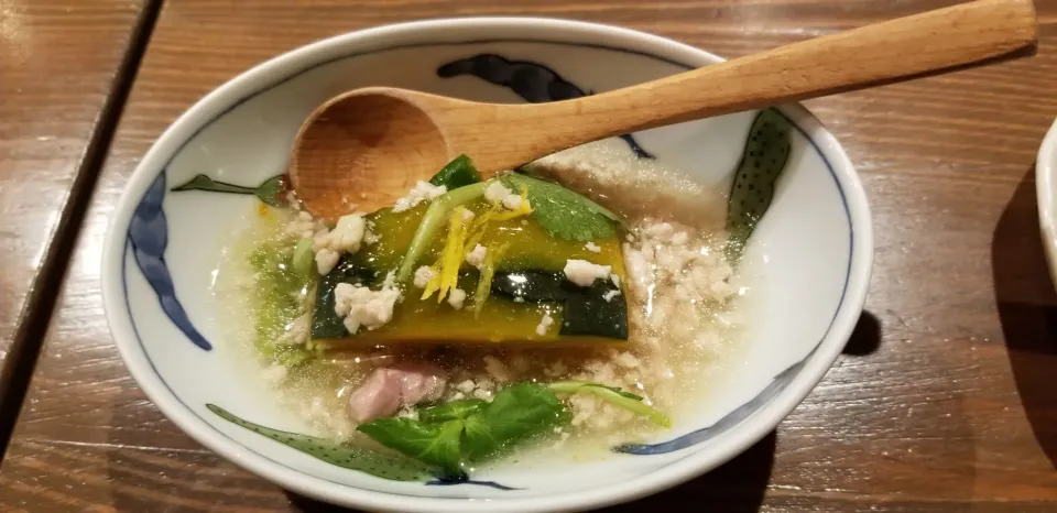 Snapdishの料理写真:かぼちゃと鶏肉のそぼろ煮|いだっちさん