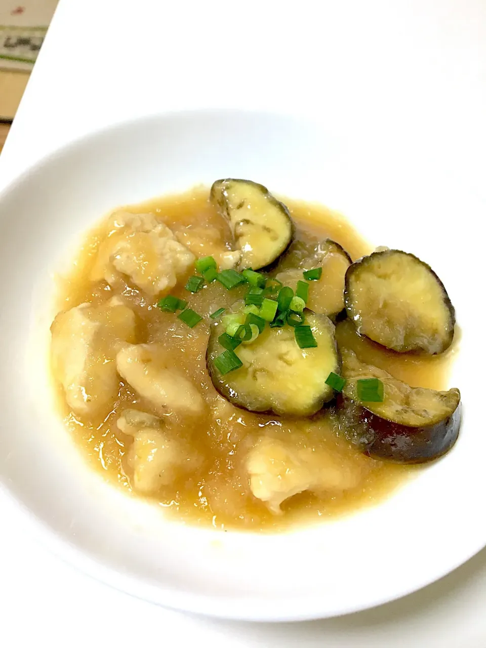 むね肉と茄子のみぞれ煮|せなんちゅさん