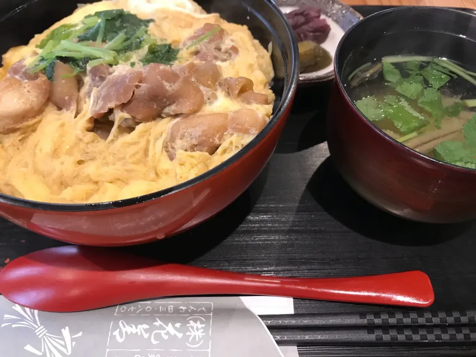 比内地鶏の鶏めし駅弁で有名な大館駅前の花膳の親子丼|お家でbar!さん