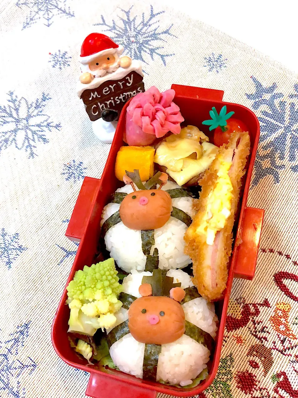 #トナカイお握り #クリスマス弁当  #学生弁当  #娘のお弁当|Yuki Kawasumiさん