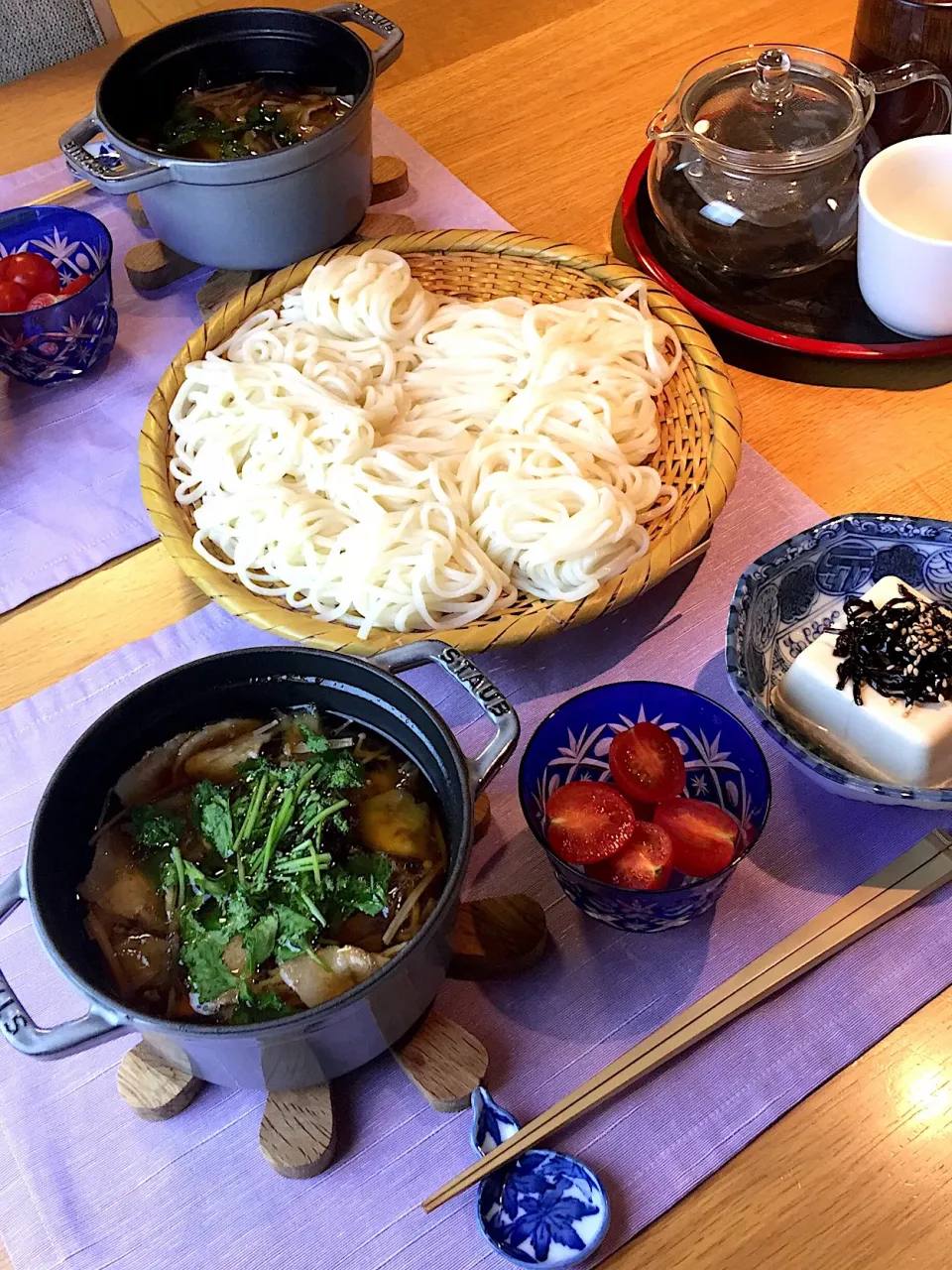 豚肉と茄子キノコつけ汁うどん|papinさん