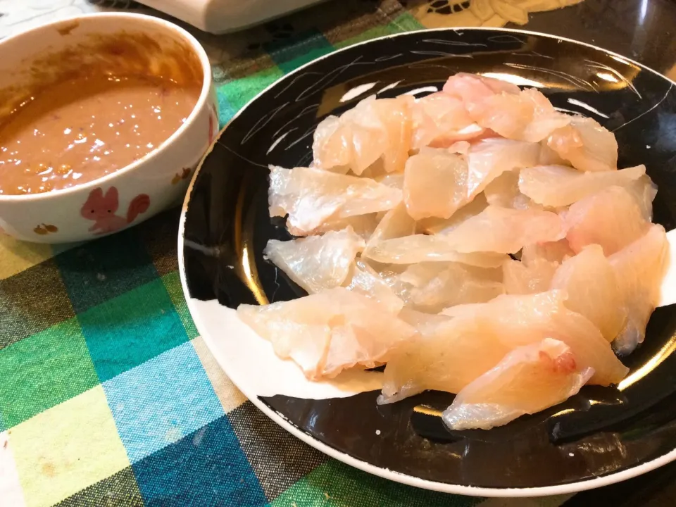 カワハギの肝和え😻🐟😋|アライさんさん