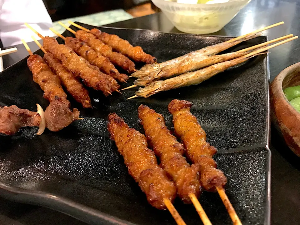 焼き鳥🐓
鶏皮～😋|みほままこさん