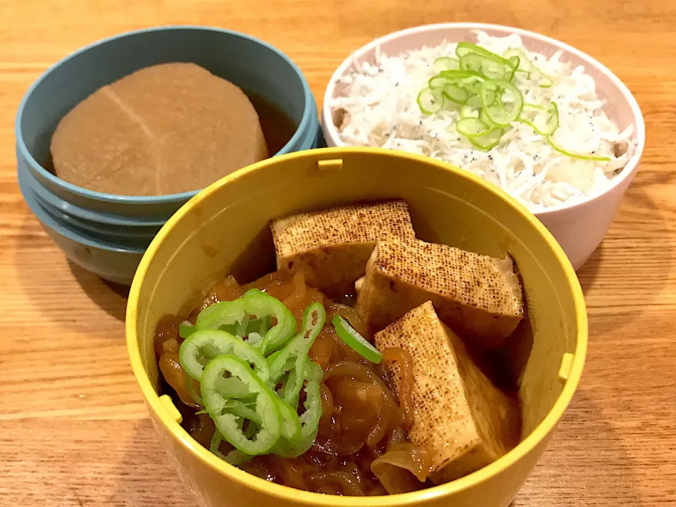 肉豆腐とふろふき大根とシラスご飯|myusicさん