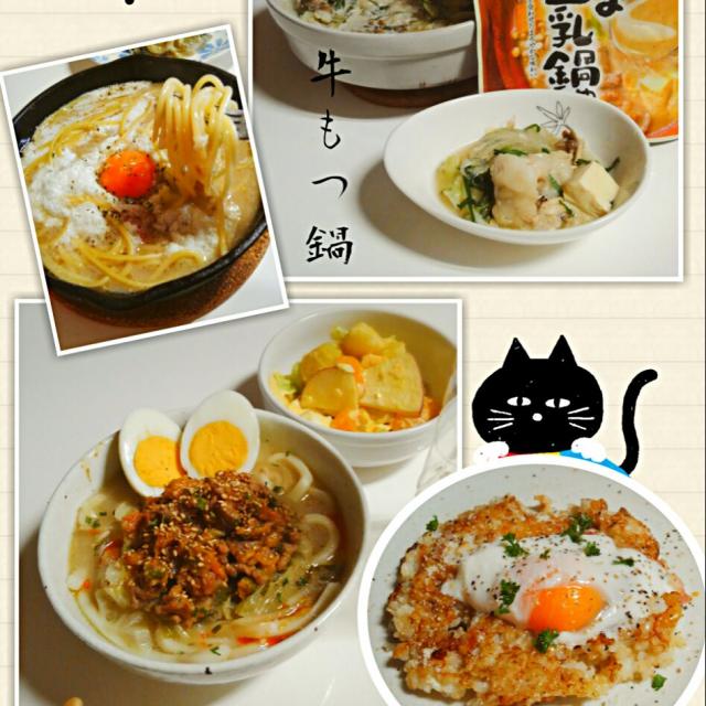 ごま豆乳鍋つゆで牛もつ鍋からの坦々うどん カルボナーラ焼きリゾット そして みったん Snapdish スナップディッシュ Id Gapxla