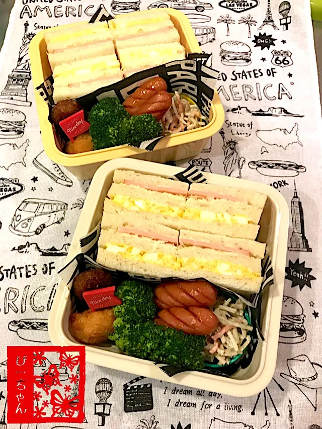 Snapdishの料理写真:姉妹☆高校生弁当😊433日目と112日目|☆ぴ〜ちゃん☆さん